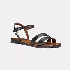 Coach Charm Sandal Gunmetal